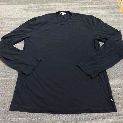 Standard James Perse Shirt Mens 3 Large Blue Cotton Long Sleeve Crew USA Made