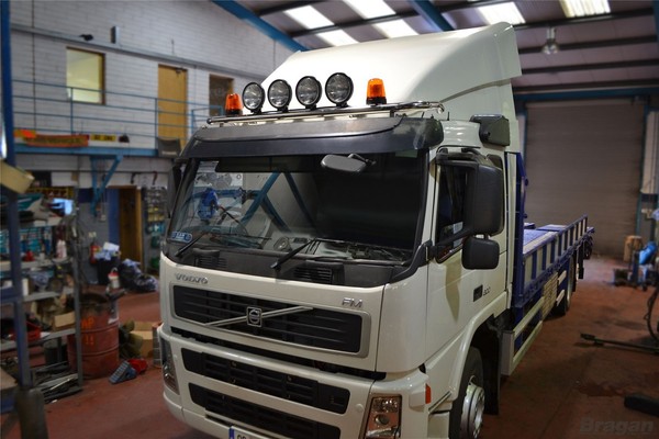 DachträGer + Spot Lampe FüR Volvo FH Series 2 & 3 Low Cab Edelstahl Lastwagen-image