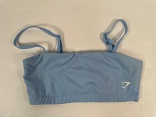 Gymshark Bandeau Top/Bra Blue Adjustable Straps Size S