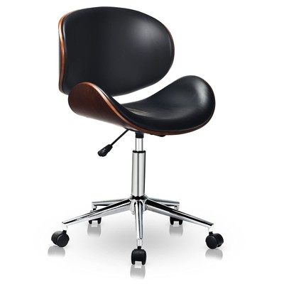 Adjustable Modern Mid-Century Office Chair with Curved Seat/Back, Swivel Exec...
