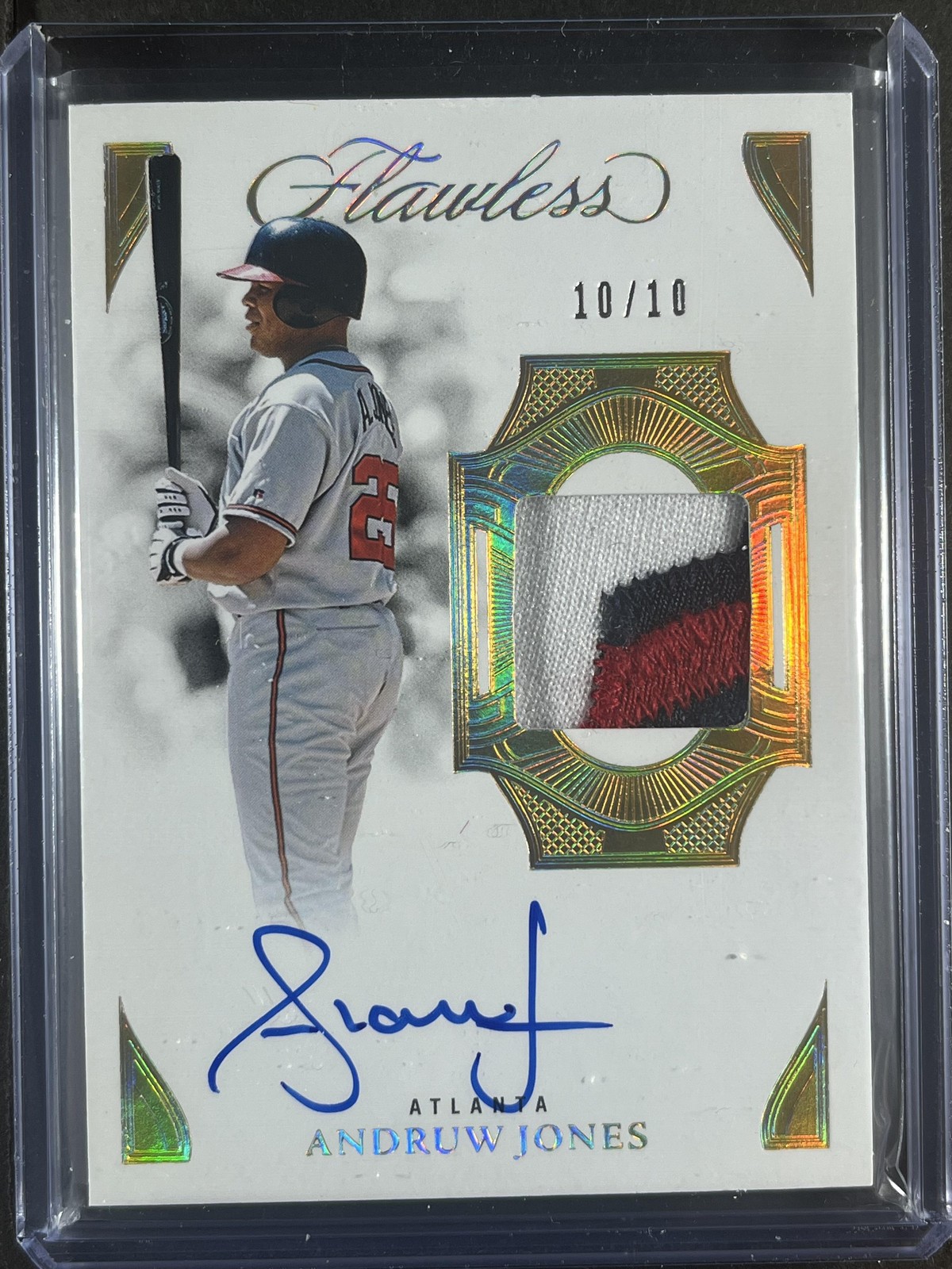 2025 Panini Flawless #PPV-AJ Andruw Jones Prime Patch Auto Gold 10/10 250019