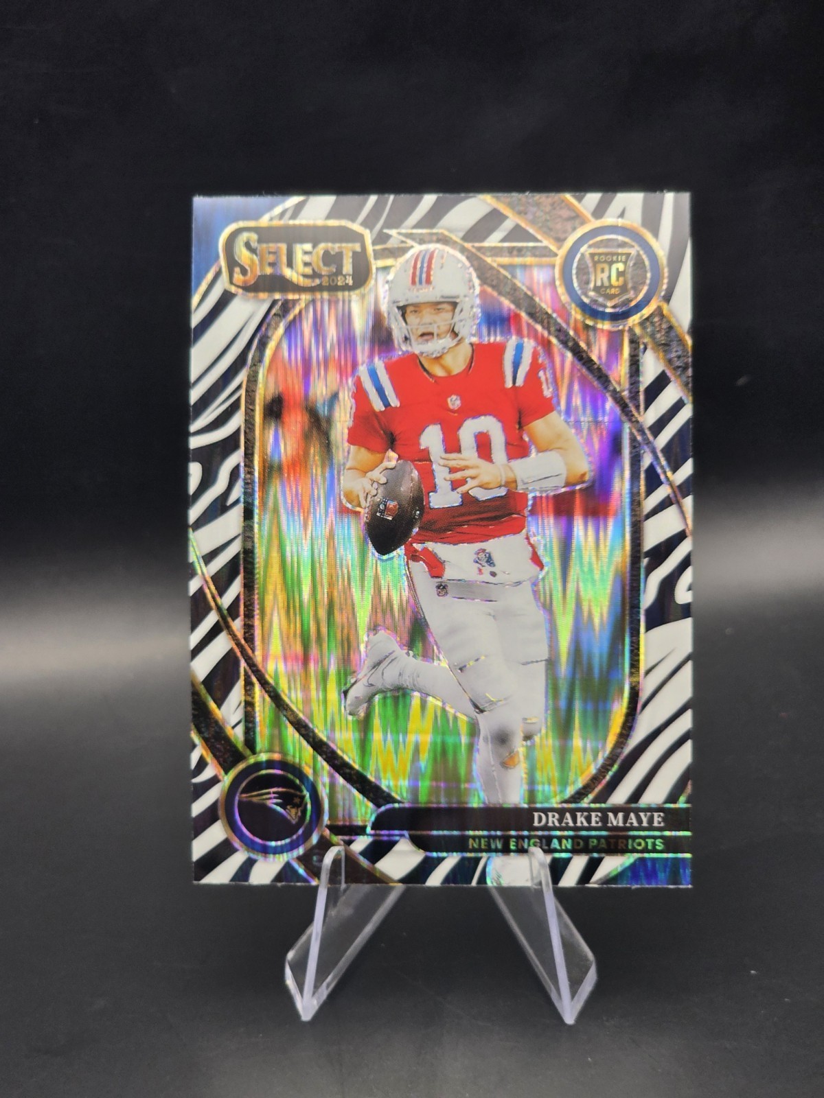 2024 Panini Select - Club Level Drake Maye #218 Zebra Shock Prizm SSP (RC)🔥🔥