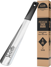 Metal Shoe Horn Long Handle for Seniors - 15" Long Shoe Horns for Men, Women and