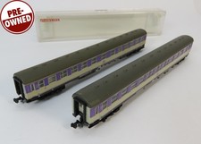 N Gauge Fleischmann 2x Passenger Cars DB Purple Coaches (CON32)