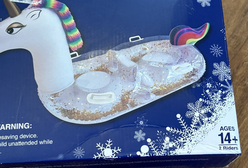 Brand new unicorn sled glitter snow glider - Picture 5 of 11