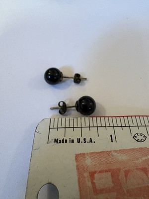 Stauer Ohrstecker schwarz Onyx