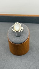 Sterling Silver 925 Moonstone Cabochon Ring Size 7  3.73g Vintage Style