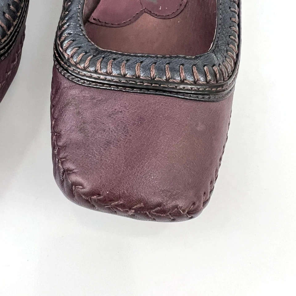 Zapatos de salón Clarks Indigo Raus para mujer tacón grueso de gatito cuero púrpura talla 8 Foto 4 de 4