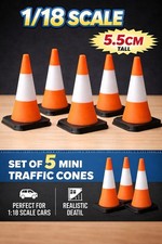 1:18 Scale Traffic Road Cones - Ideal for Diorama / Die-cast Cars & Display