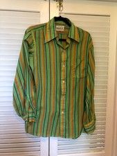 Vintage 70's 60's Mach II by Arrow Men's vibrant Button Down Collared 16"-16 1/2