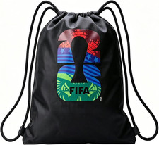 FIFA 2026 Drawstring Bag, Sports Gym Sackpack, Storage Backpack Portable Large