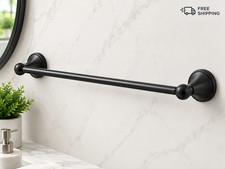 Moen Preston 24-Inch Matte Black Wall-Mount Single Towel Bar   Free Shipping