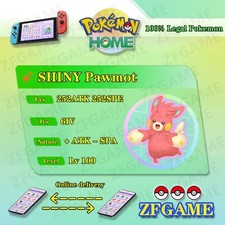6IV SHINY Pawmot EVS POKEMON HOME Champions Online delivery