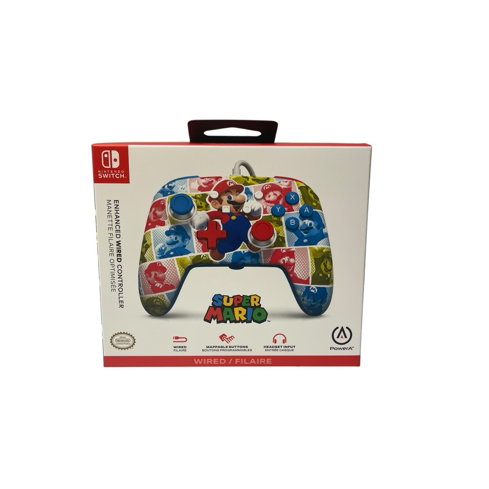 PowerA Enhanced Wired Controller for Nintendo Switch Super Mario Themed NEW