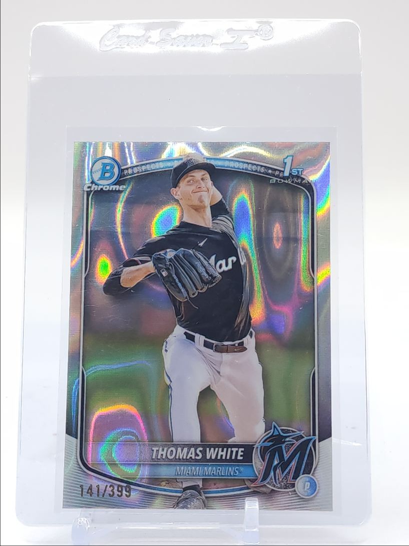 THOMAS WHITE 2025 BOWMAN CHROME 1ST LAVA REFRACTOR MARLINS /399 Q4871