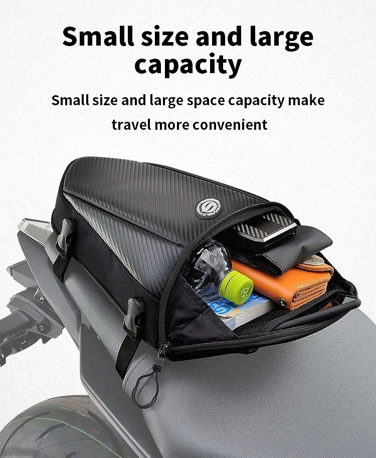 Bolsa de asiento trasero multifunción impermeable para motocicleta bolsa trasera grande Foto 4 de 4