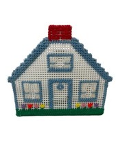 Vintage Handmade Plastic Canvas Needlepoint K...