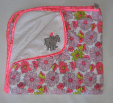 Just One You Baby Blanket Floral Elephant Polka Dots Coral Carters