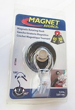 Magnet Source Heavy Duty Round Base Rotating Master 65 lb Magnetic Pull Hook NIB