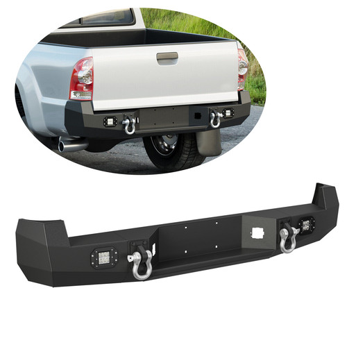 For Toyota Tacoma 2005-2015 Rear Bumper w/License Plate & LED Lights