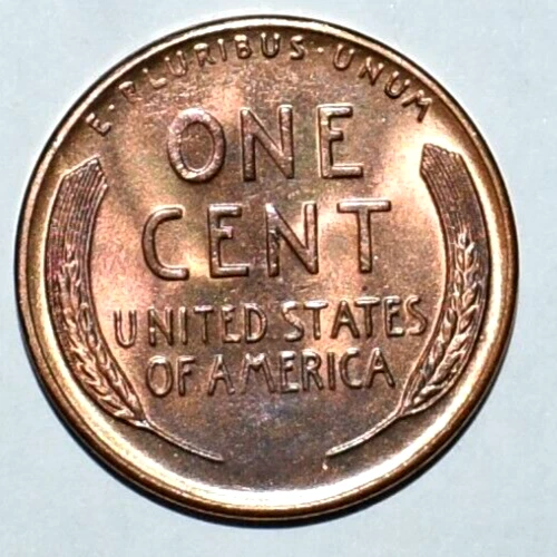 1955 S PENNY Uncirculated Multi Error Doubling Die, Breaks, Cuds+ Red Rainbow - Image 3 of 4