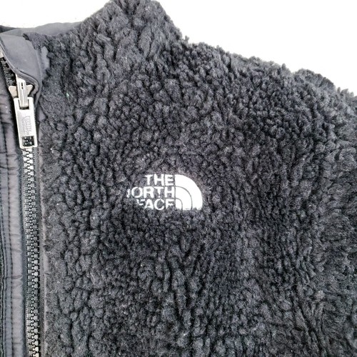 North Face Mossbud Jacket Toddler Size 6T Black Reversible Puffer Fleece Winter - Picture 11 of 13
