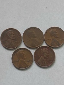 Coin Auction #31- 1920, 1924, (2) 1927, 1928 LINCOLN PENNY