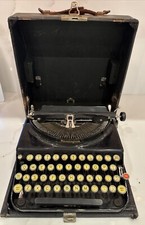 Antique 1930 Typewriter Remington Portable Model Original Case V17580 thumbnail