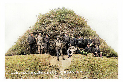 ptc2276 - Notts. - Riesiges Krönungslagerfeuer in Gringley-on-the-Hill - Druck 6x4