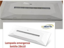 LAMPADA EMERGENZA SLIM SOTTILE MODERNA BIANCA LED DESING LED SMYLED  11