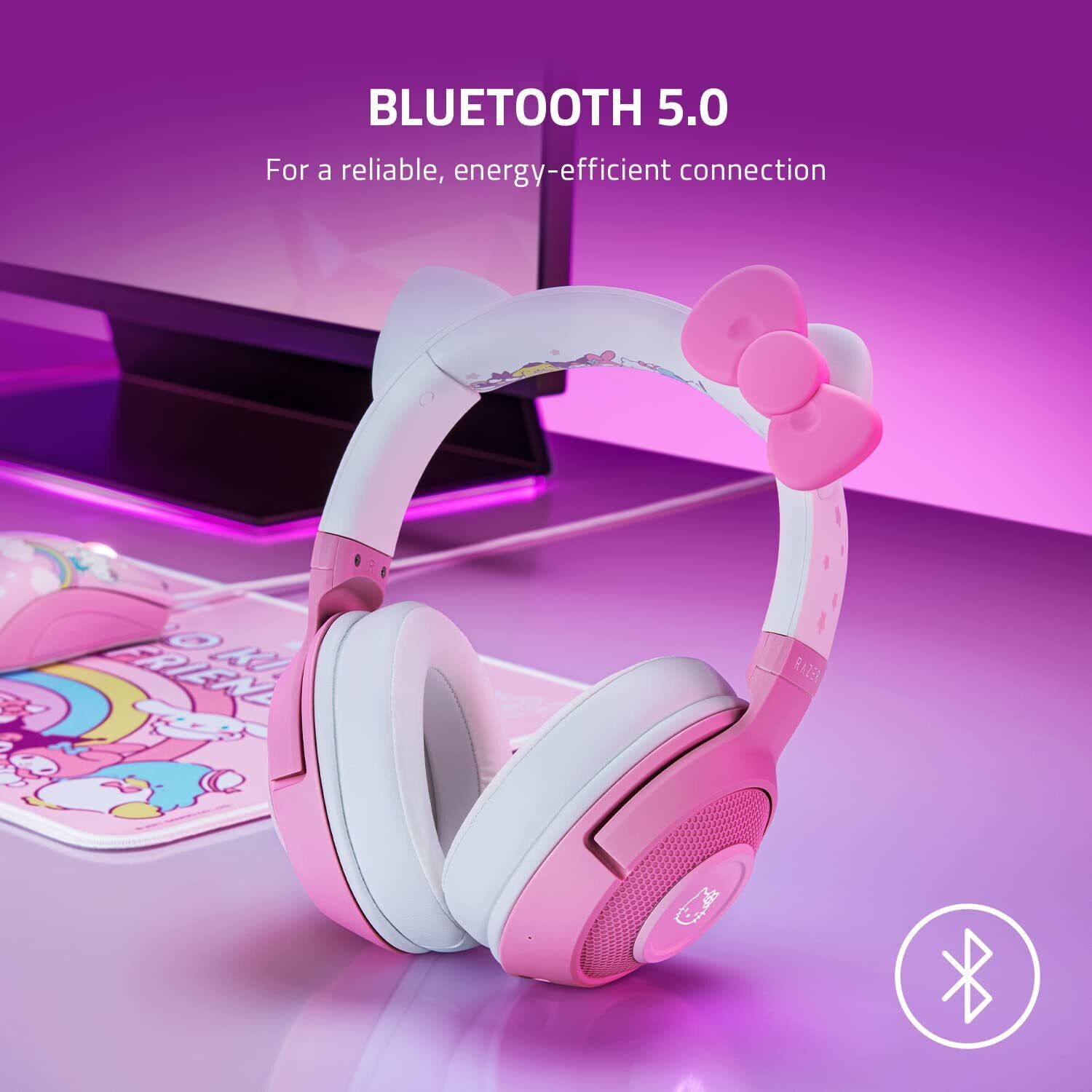 onvergeeflijk zebra concept Razer Kraken Hello Kitty Edition Wireless Headset Pink Certified  Refurbished 810056144623 | eBay