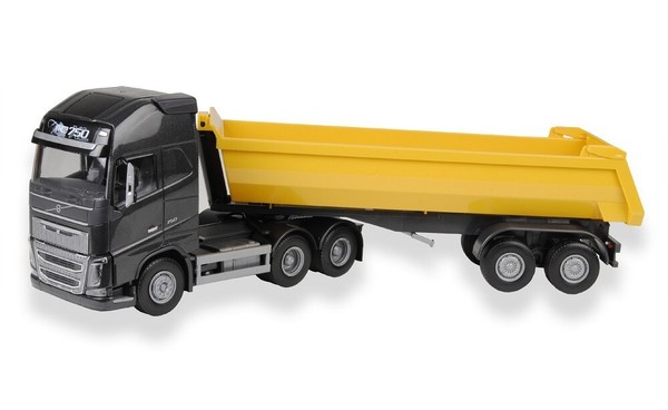 Emek 22359 - Volvo FH16 Tipper Truck Semitrailer - Kipper Lkw Schwarz - 1:25-image