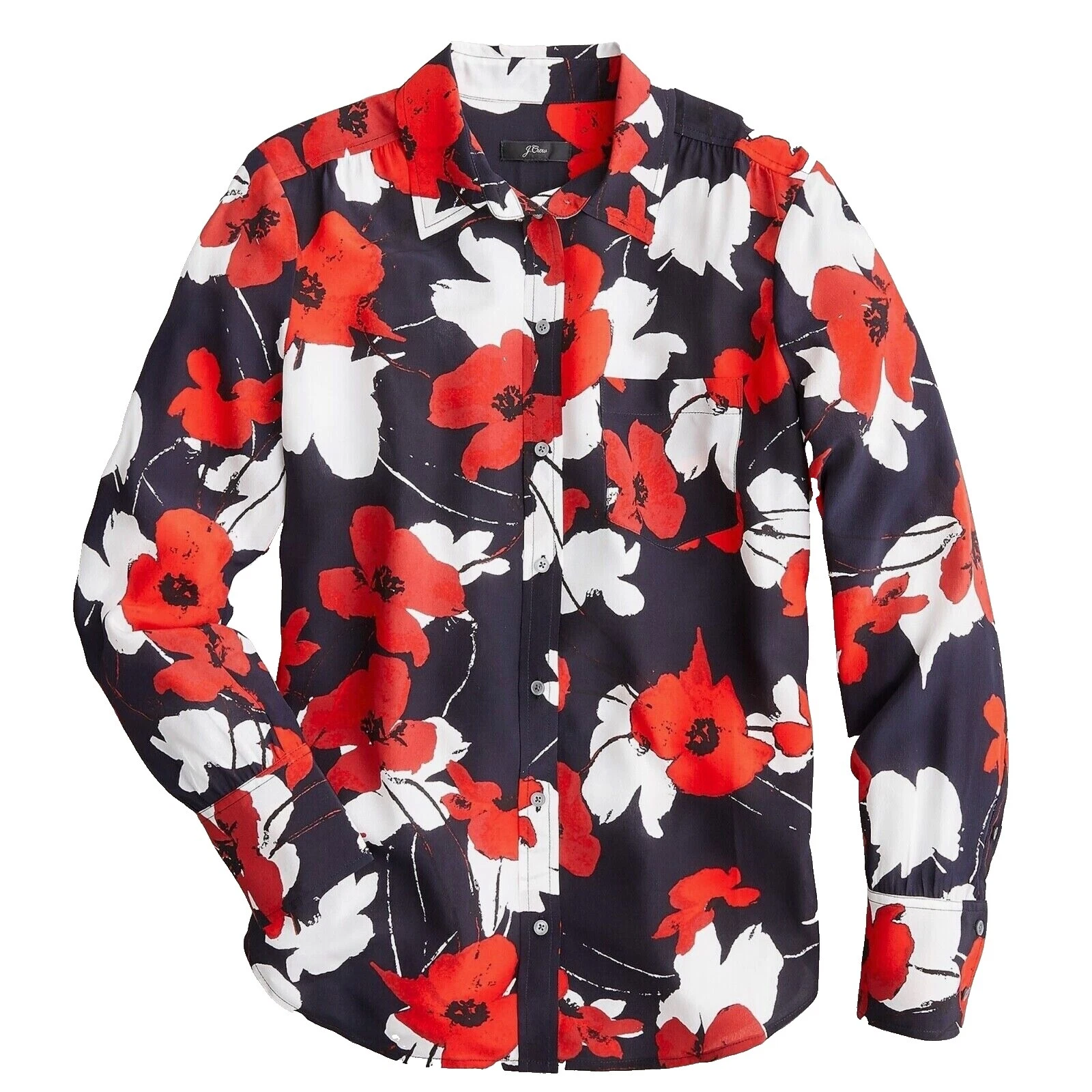 Seda J.CREW Floral Blusas para mujeres