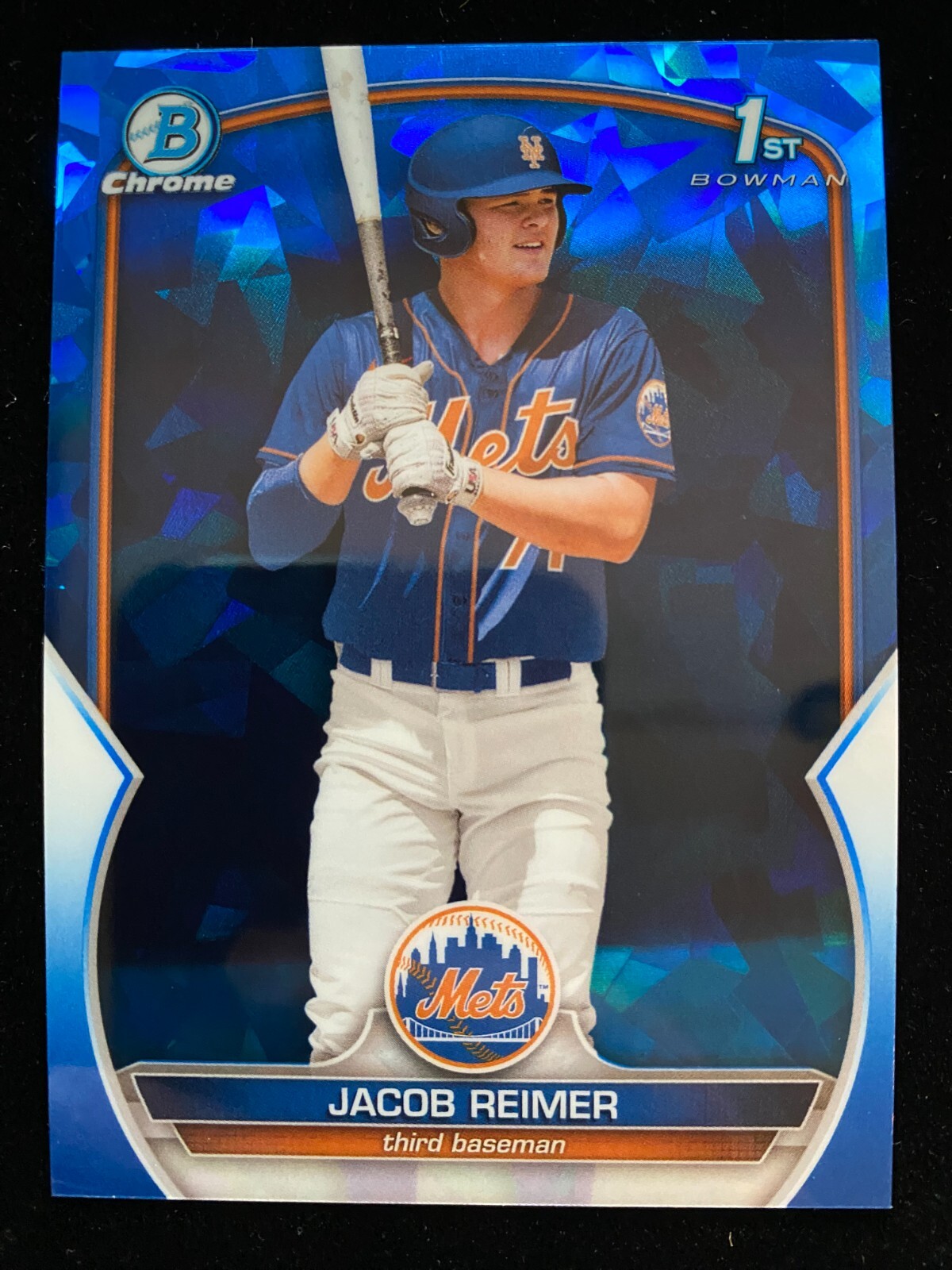 2023 Bowman Chrome Sapphire JACOB REIMER 1st Rookie #BCP-181 New York Mets RC SP