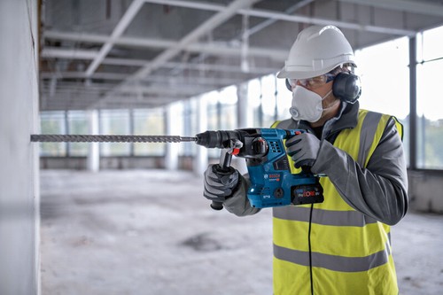 Taladro percutor a batería Bosch GBH 18V-28 CF, SDS plus, sin batería ni cargador en L-BOXX 238 - Imagen 3 de 12