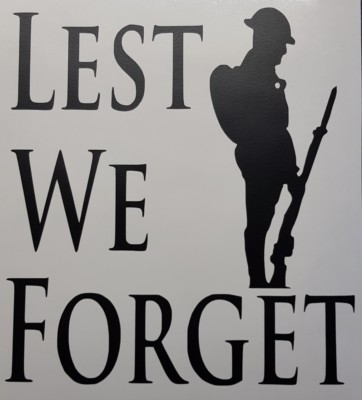 Calcomanía Poppy Day 'Lest We Forget' Negra – Vinilo Para Coche Y Laptop Con Sentido Del Recuerdo
