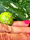LAUREN G ADAMS RING STRAWBERRY ENAMEL ART CRYSTALS NWT SIZE 6 GOLD TONE GREEN — photo 5