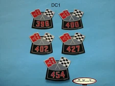 CHEVY CHEVROLET OE STYLE BIG BLOCK AIR CLEANER COVER CROSS FLAG DECAL