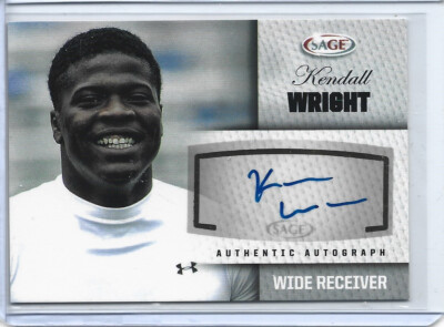 KENDALL WRIGHT 2012 SAGE GOLD AUTOGRAPHS ROOKIE #A50