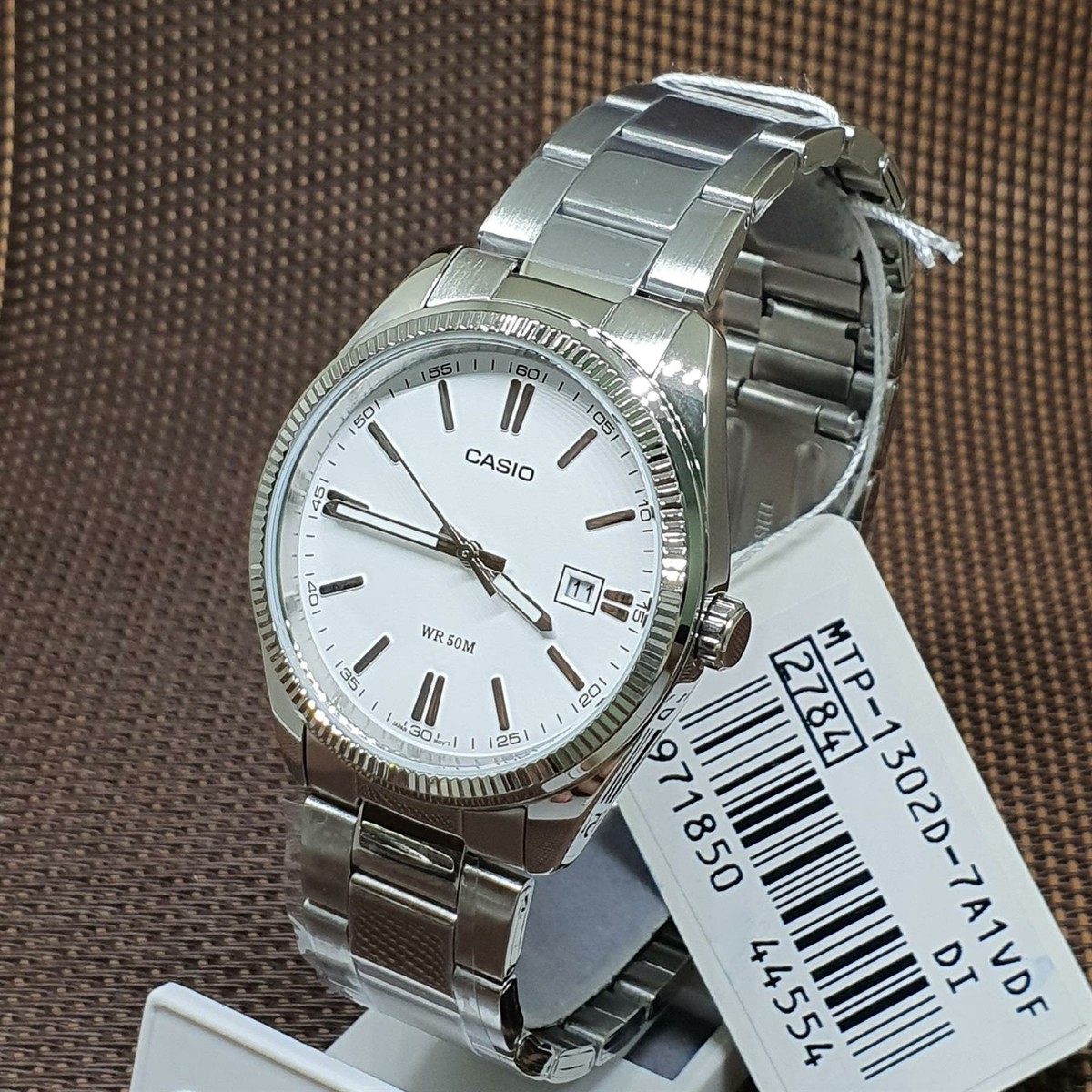 Casio MTP-1302D-7A1 Enticer Series Analog Stainless Steel White