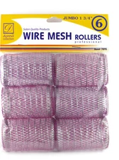 DONNA 1-3/4" JUMBO WIRE MESH HAIR ROLLERS - 6 PCS. (7895)