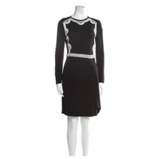 Tory Burch black dress midi length size Small