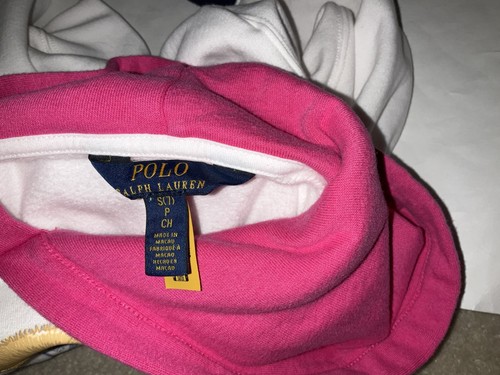 Polo Ralph Lauren Bear Fleece Hoodie Girls White Size S(7) - Picture 3 of 7