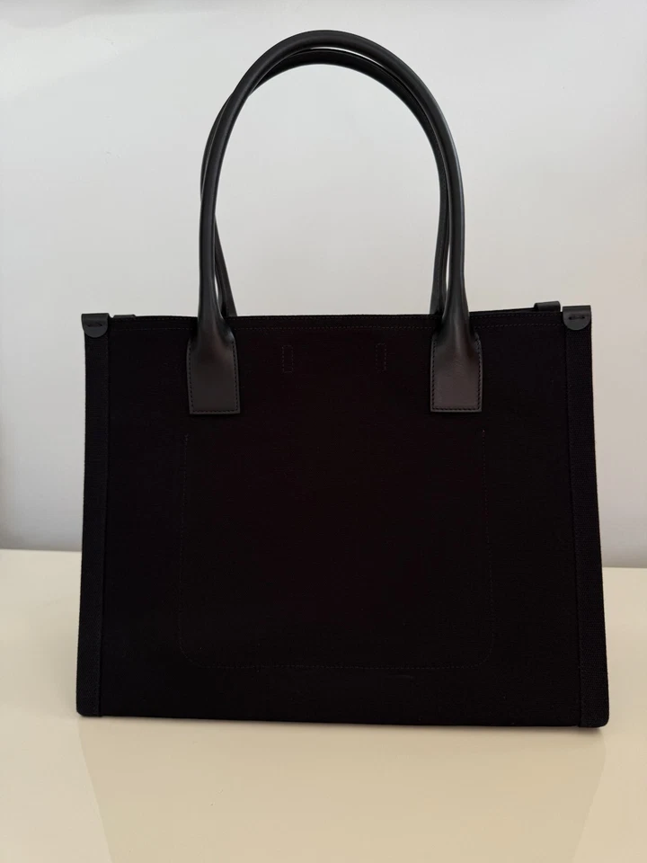 Auténtico Bolso de Mano Christian Louboutin Nastroloubi Grande Negro Lona Nuevo £1,130 Foto 4 de 4