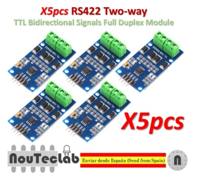 5 Moduli MAX490 RS422 Comunicazione Bidirezionale Full Duplex - TTL 5V Con Protezione ESD - Trasmissione 1000m - 5
