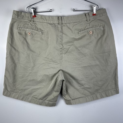 J Crew Shorts Mens 42 Beige Flat Front Chino Cotton 9" Inseam Preppy Casual - Picture 7 of 9