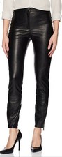 NWT Just Cavalli Black Coated Faux Leather Pant MSRP 375 Sz 44 US 14