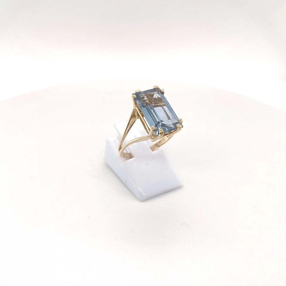 18 K 750 Gelb Gold Damen Solitär Verlobung Ring RG 55 Weihnachten Neuw. - Bild 4 von 4