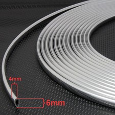 1m Size- 6mm x 4mm u-profile Chrome Car Edge Guard Moulding Trim Molding Strip