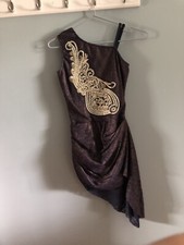 Tenth House Navy Gold Sequin Floral Dance Halloween Costume Dress Size PA - EUC